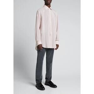 NWT Maison Margiela Shirt Mens 42 Pinstriped Long Sleeve $800 Luxury Dress